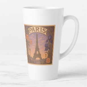 Art Nouveau Paris Eiffelturm Florale Benutzername Milchtasse