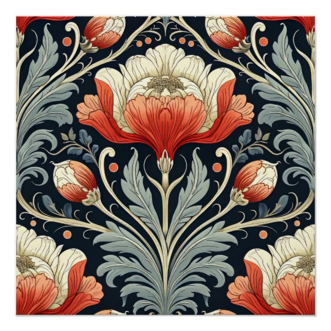 Art Nouveau Pattern Poster (Vorderseite)
