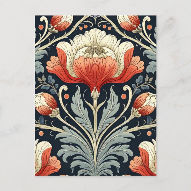 Art Nouveau Pattern Postkarte (Vorderseite)