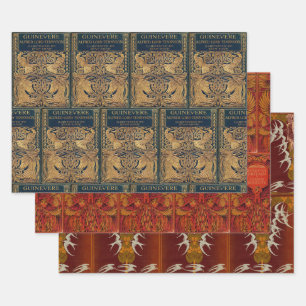 Art Nouveau Peacock Firebird Schlucken Geschenkpapier Set