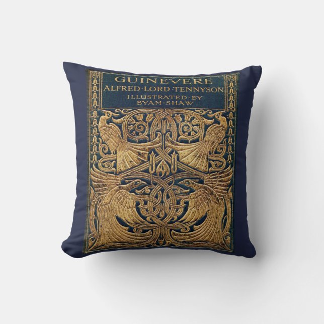Art Nouveau Peacock Poetry Kissen (Vorderseite)