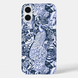 Art Nouveau Peacock Print, Marine und Weiß title_seo2