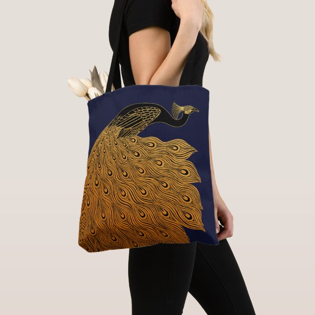 Art Nouveau Peacock Will Bradley Tasche (Von Nahem)