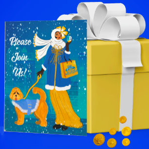 Art Nouveau Personalisiert Hanukkah Einladung