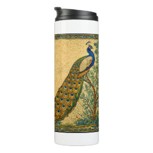 Art Nouveau Pfau Botanische Illustration Thermosbecher