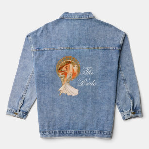 Art Nouveau Poetry Bride Wedding Jeansjacke