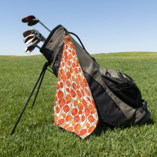 Art Nouveau Poppies Golf Handtuch