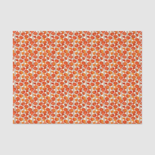 Art Nouveau Poppies Tissue Paper Seidenpapier (Vorderseite)
