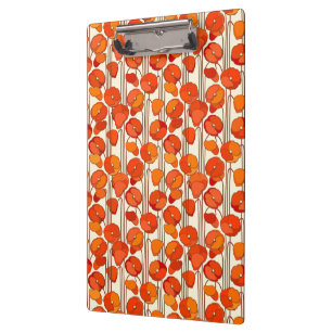 Art Nouveau Poppies Zwischenablage Klemmbrett
