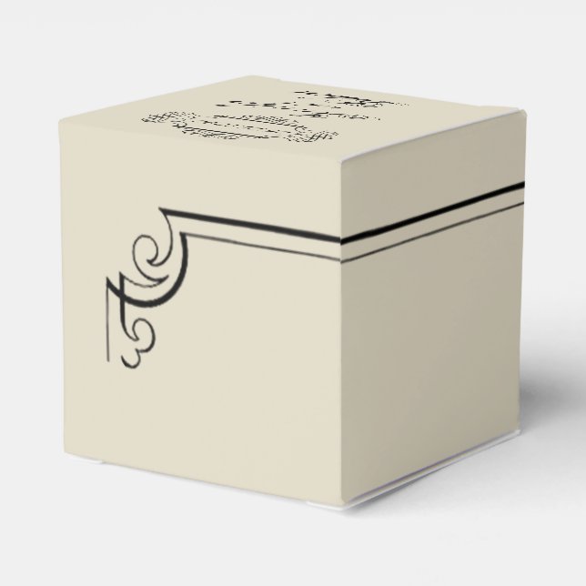 Art Nouveau Posh Gastgeschenk Hochzeit Box Geschenkschachtel (Rückseite)