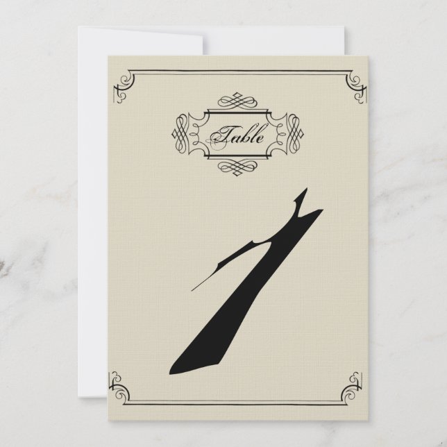 Art Nouveau Posh Wedding Einladung (Vorderseite)