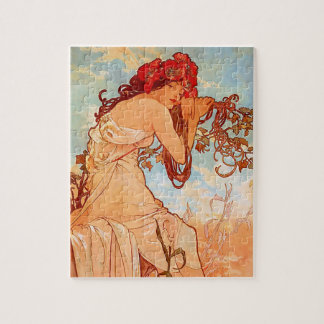 Art Nouveau Poster by Alphonse Mucha - Summer Girl