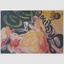 Art Nouveau Poster Lady Decoupage