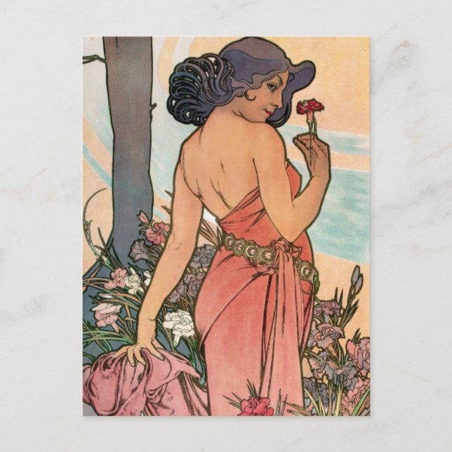Art Nouveau Postkarte (Vorderseite)