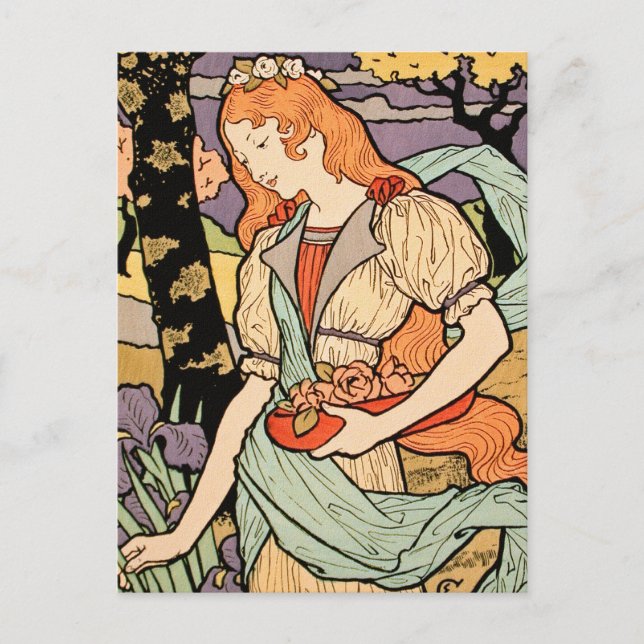 Art Nouveau Postkarte: von Grasse Postkarte (Vorderseite)