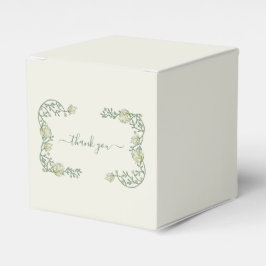 Art Nouveau pretty cream wedding thank you card Geschenkschachtel