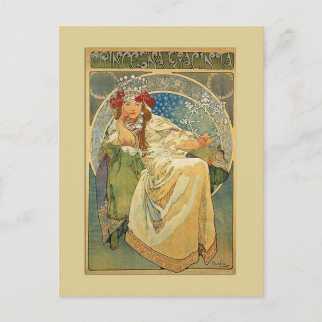 Art Nouveau Princess Postkarte (Vorderseite)