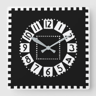 Art Nouveau Quadratische Wanduhr