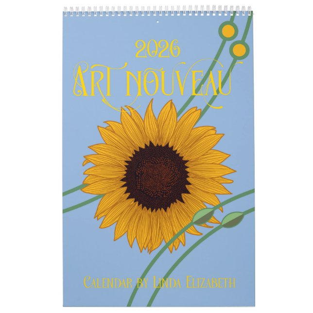 Art Nouveau Retro Floral Botanischer Kalender (Titelbild)