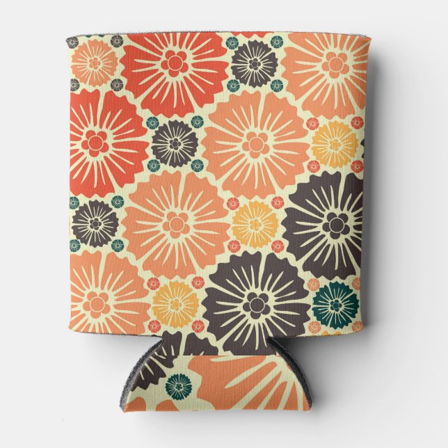 Art Nouveau Retro Tapete Design. Dosenkühler (Vorderseite)