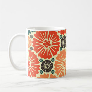 Art Nouveau Retro Tapete Design. Kaffeetasse