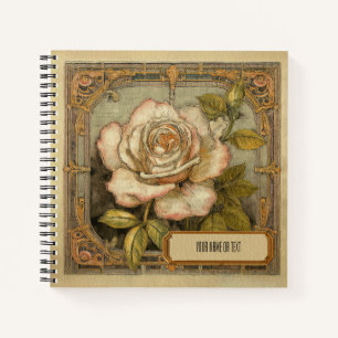 Art Nouveau Rosa gallica Notizbuch
