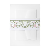 Art Nouveau Rosa und Grün Florale Hochzeit