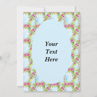 Art Nouveau Rose Weave Motif Invitation