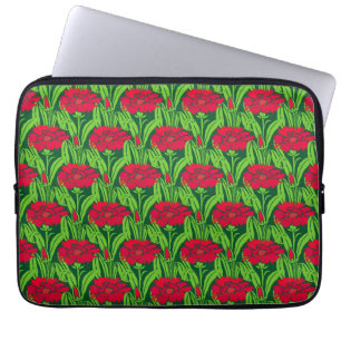 Art Nouveau Rote Nelken Blumendach Laptopschutzhülle