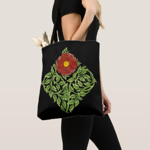 Art Nouveau Rote Rose De Morgan Tasche