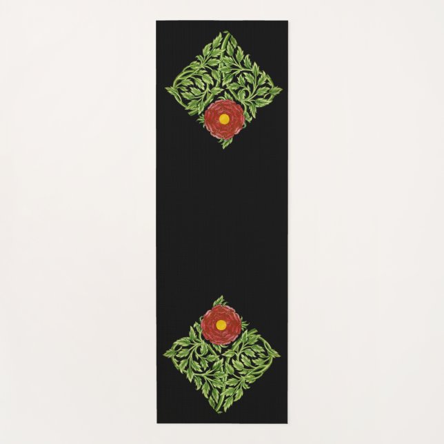 Art Nouveau Rote Rose De Morgan Yogamatte (Vorderseite)
