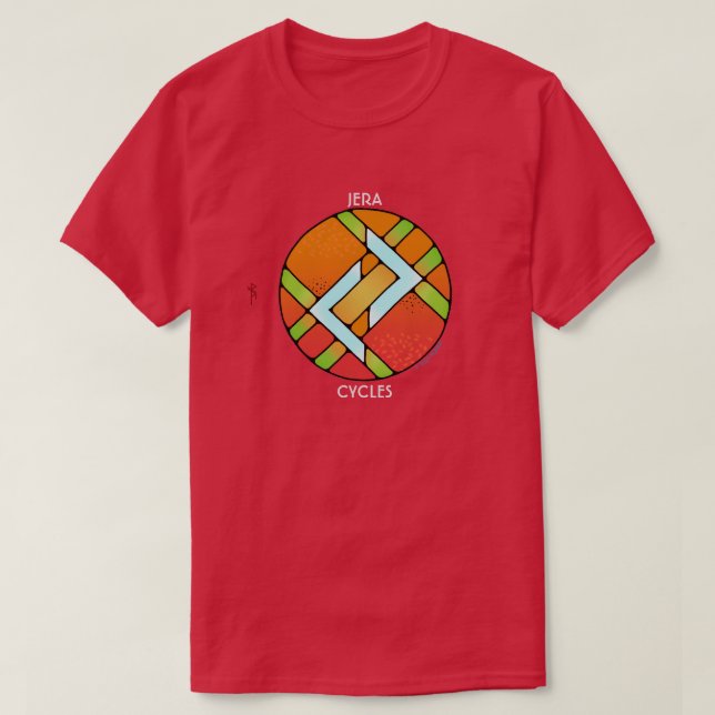 Art Nouveau Rune Jera - Zyklen T-Shirt (Design vorne)
