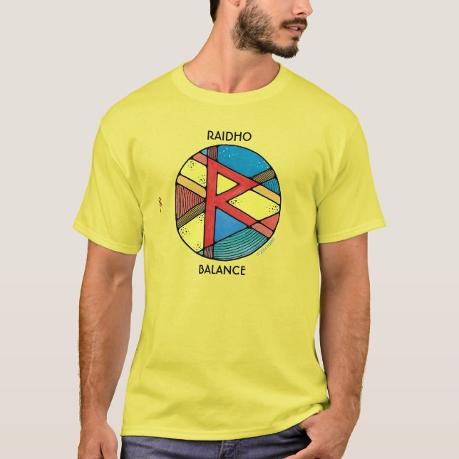 Art Nouveau Rune Raidho - Balance T-Shirt (Vorderseite)