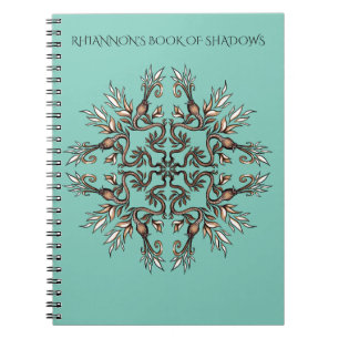 Art Nouveau-Schlangen-Schattenbuch Whimsigoth Notizblock