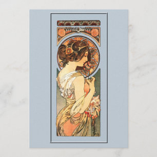 Art Nouveau Schöne Braut Hochzeits-Einladung Einladung