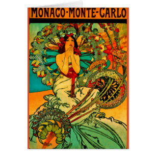 Art Nouveau Schöne Frau #5 von Alphonse Mucha