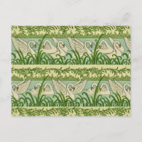 Art Nouveau-Schwanmuster – Vintage botanisches Sch