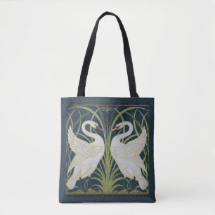 Art Nouveau-Schwanmuster: Walter Crane Schwan Druc Tasche