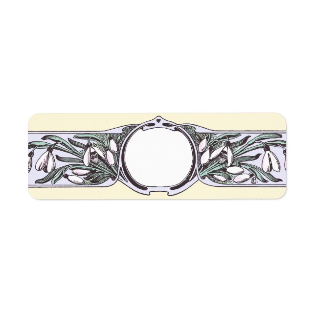 Art Nouveau Snowdrop Blume Gartenkonservierung (Vorne)