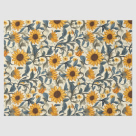 Art Nouveau Sonnenblumenspulpapier - 10lb, 17"x23" Seidenpapier