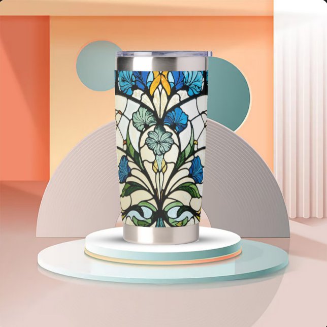 Art Nouveau Stained Glass Look Thermobecher (Von Creator hochgeladen)