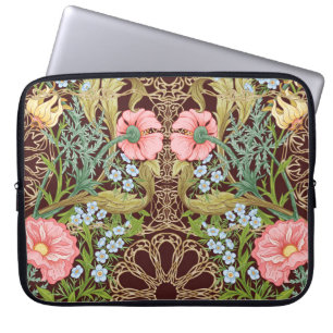 Art Nouveau Style Floral: Farbiges Vintages Muster Laptopschutzhülle