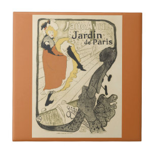 Art Nouveau Tänzerin Jane Avril von Toulouse Lautr Fliese