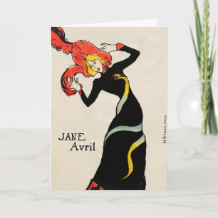 Art Nouveau Tänzerin Jane Avril von Toulouse Lautr Karte