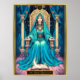 Art Nouveau Tarot, die Hohepriesterin Poster