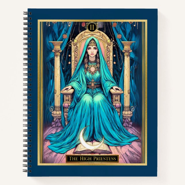 Art Nouveau Tarot, Journal de la Haute Prêtesse (Devant)
