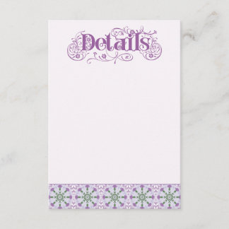 Art Nouveau Thistle Wheel Lilac Horizontal Begleitkarte