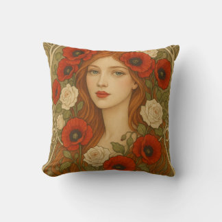 Art nouveau Throw Pillow Kissen