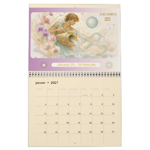 Art Nouveau Tierkreis Wandkalender 2027