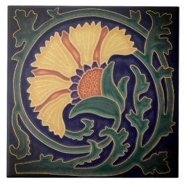 Art Nouveau Tile - Blumendesign Fliese